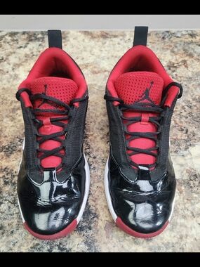 Nike Air Jordan Low Top Sneakers in Black and Red